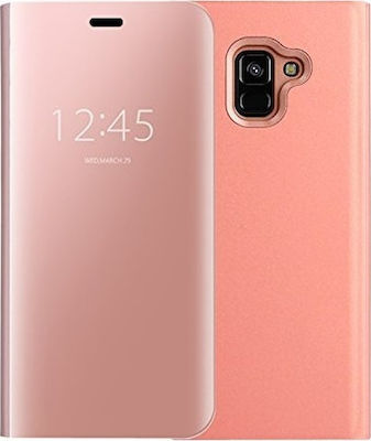 Hurtel Clear View Book Ροζ (Galaxy J6)