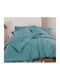 Nef-Nef Homeware Duvet Cover Cotton Queen 230x240 Basic Dusty Petrol