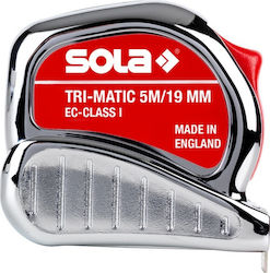 Sola Tri-Matic TM Tape Measure with Auto-Rewind 5m