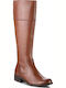 Caprice Leather Riding Boots with Zipper Tabac Brown 9-25522-21 303