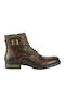 Jack & Jones Men's Leather Military Boots Brown