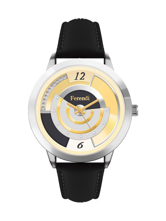 Ferendi Divine Watch with Black Leather Strap