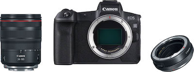 Canon Mirrorless Φωτογραφική Μηχανή EOS R Full Frame Kit (RF 24-105mm F4L IS USM + EF-EOS R Adapter) Black