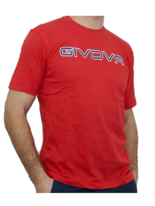 Givova Spot Herren Sport T-Shirt Kurzarm Rot