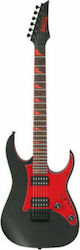 Ibanez GRG131DX Ηλεκτρική Κιθάρα 6 Χορδών με Ταστιέρα Purple Heart και Σχήμα ST Style Black Flat