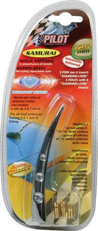 Lampa Car Antenna Roof Threaded for Radio in Silver Color