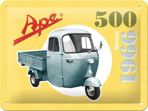 Nostalgic Art 3D Wall Decor Sign Ape - 500 Since 1966 Handmade Metal 20x15cm