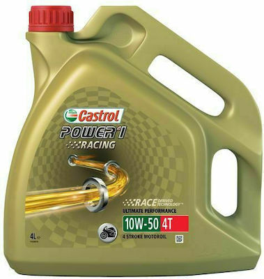 Castrol Power 1 Racing 4T Λάδι Μοτοσυκλέτας για Τετράχρονους Κινητήρες 10W-50 4lt