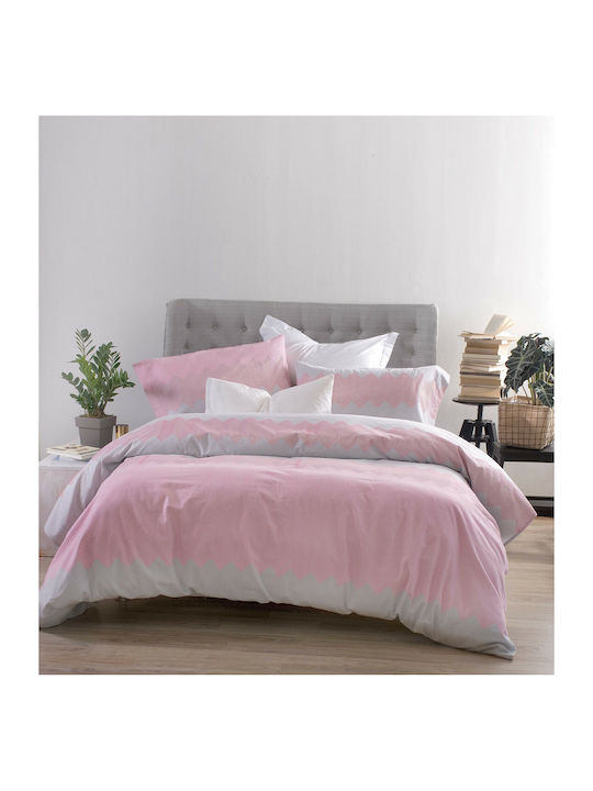 Rythmos Duvet Cover Set Flannel Single with Pillowcase 160x250 Diona Red
