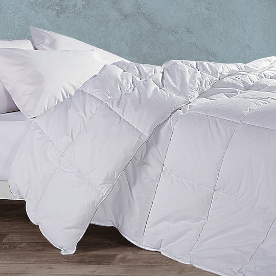 Nef-Nef Homeware Πάπλωμα Υπέρδιπλο Πουπουλένιο 220x240εκ. Duck Down 60/40 Λευκό 10 togs
