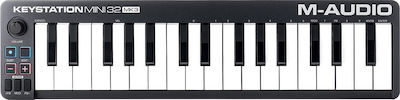 M-Audio Midi Keyboard Keystation Mini 32 MK3 with 32 Keyboard Black