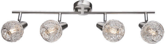 Elmark Julie Spot mit 4 Lichtern und mit Fassung E14 in Silber Farbe