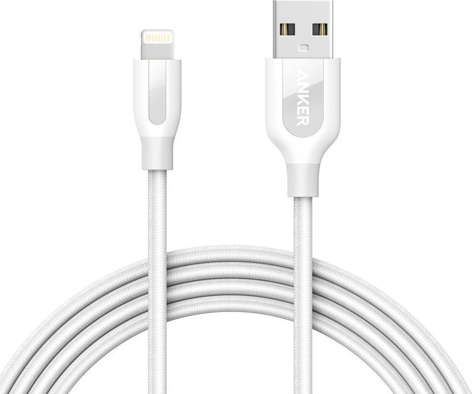 Anker Braided USB to Lightning Cable Λευκό 2m (A8122021) Skroutz.gr