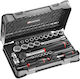 Facom Ratchet and Socket Set 1/2 and 1/4 Inches 31 Pieces