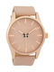 Oozoo Timepieces Watch with Beige Leather Strap