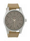 Oozoo Timepieces Watch Battery with Brown Leather Strap