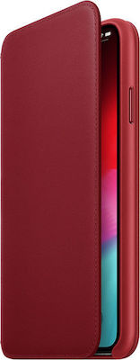 Apple Leather Folio Buchen Sie Synthetisches Leder Rot (iPhone XS Max) MRX32ZM/A