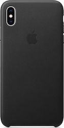 Apple Leather Case Back Cover Δερμάτινο Μαύρο (...