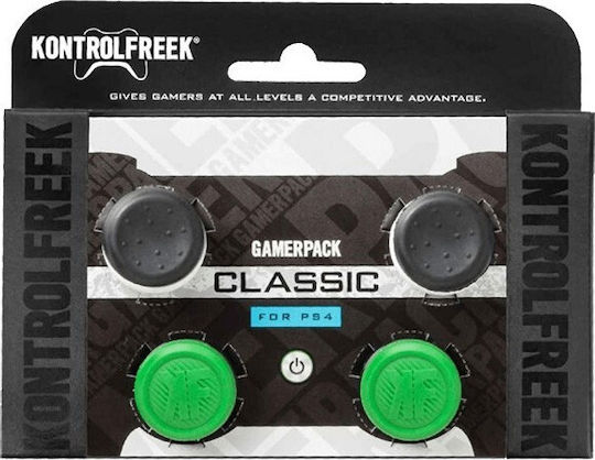 KontrolFreek Gamerpack Thumb Grips Classic for PS4 In Green Colour