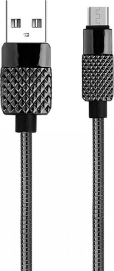 Awei Braided USB 2.0 to micro USB Cable Γκρι 1m (CL-88)