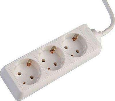 Eurolamp 3-Outlet Power Strip 1.5m White