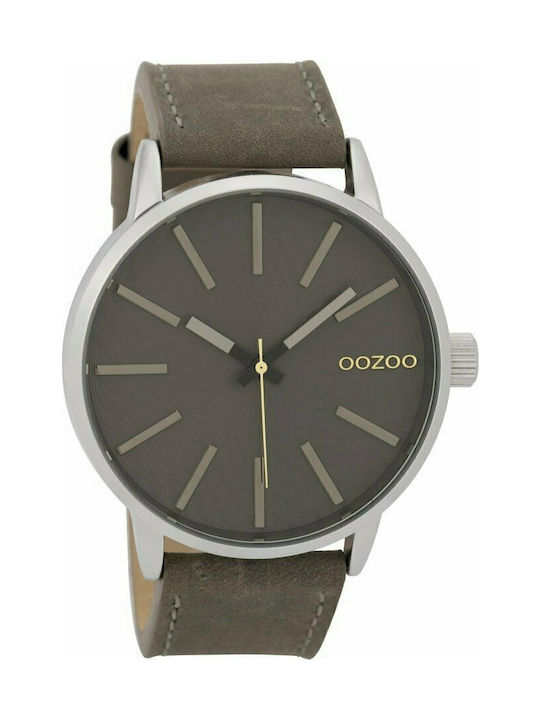 Oozoo Timepieces Watch Battery with Brown Leather Strap