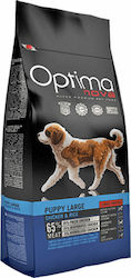 Optimanova Puppy Large 2kg Hrană Uscată cu Puține Cereale pentru Cățeluși de Rase Mari cu Pui și Orez