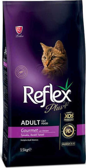 Reflex Plus Adult Cat Food Gourmet Ξηρά Τροφή χωρίς Γλουτένη για Ενήλικες Γάτες με Κοτόπουλο 1.5kg