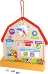 Tooky Toys My Calendar Farm Educational Toy Telling Time Learning made of Wood for 3+ Years Old