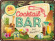 Nostalgic Art Unterschrift Wanddekoration aus Metallisch Cocktail Bar 40x1x30cm 1pcs