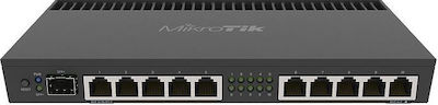 MikroTik RB4011iGS+RM Router Wi‑Fi 4 with 10 Gigabit Ethernet Ports