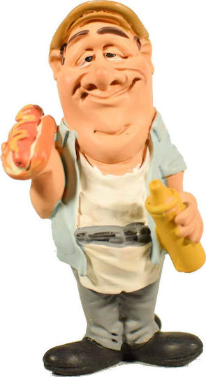 SP Souliotis Figurină Decorativă Statuetă Din Plastic Vânzător Hot Dog 5x4x8cm