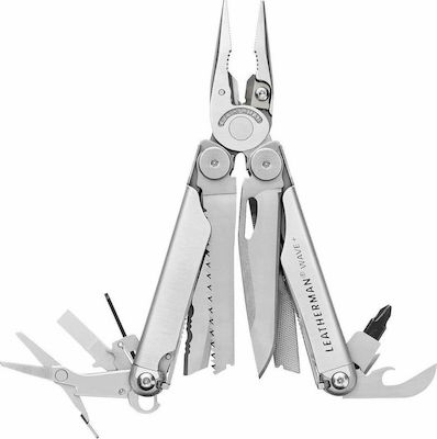 Leatherman Wave Plus Multitool Silber mit Klinge aus Rostfreier Stahl in Scheide