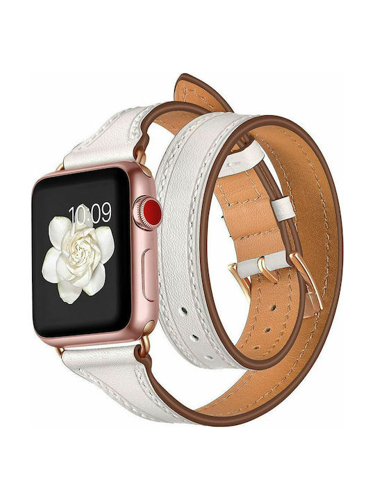 Longcharm Strap Leather White (Apple Watch 42/44/45mm)