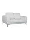 Kenzie Doppelsitzer Sofa Künstliches Leder Weiß 142x81x81cm