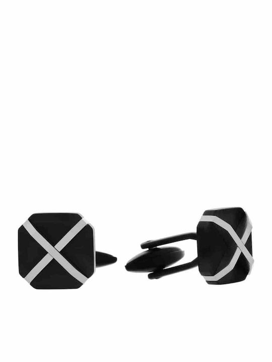 Cufflinks Visetti made of steel AMA0025