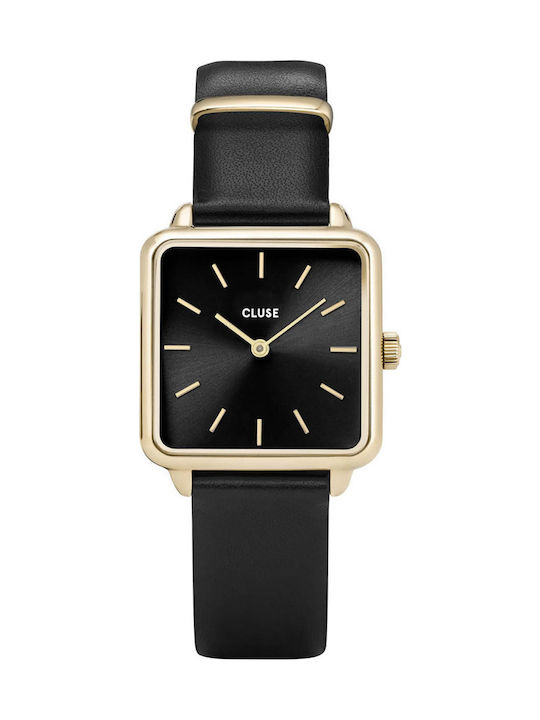 Cluse La Garconne Watch with Black Leather Strap