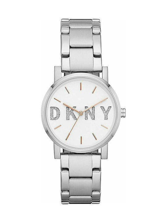 DKNY Soho Watch with Silver Metal Bracelet