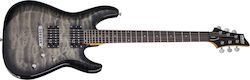 Schecter C-6 Plus Electric Guitar Stratocaster with HH Pickup Configuration Charcoal Burst