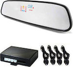 Car Mirror Parking System and 4 Sensors in Black Colour