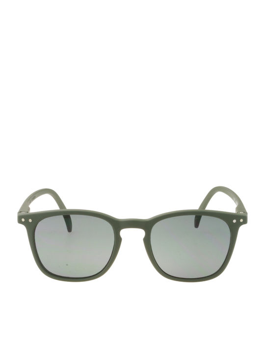 Izipizi Unisex Sunglasses with Green Plastic Frame and Polarized Lens