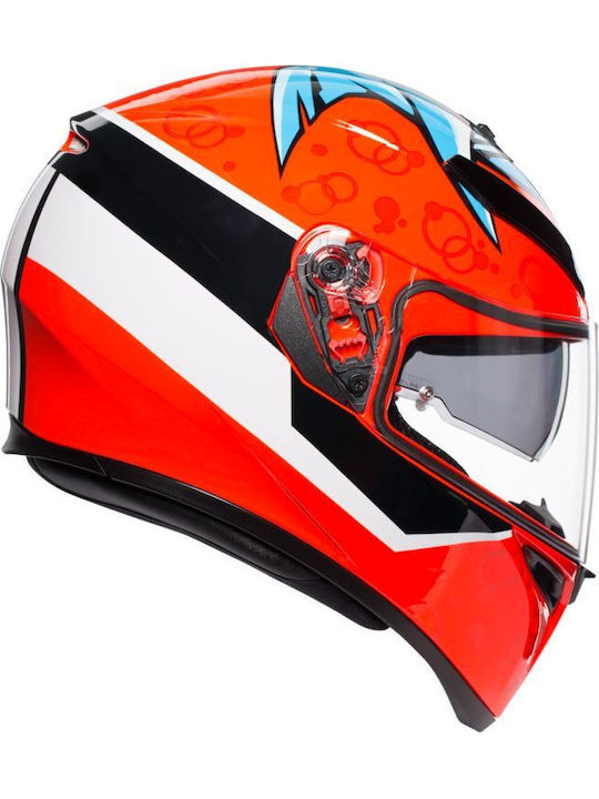 AGV K-3 SV Multi Attack Motorcycle Helmet Full Face ECE 22.05 Weight 1570g with Pinlock and Sun Visor