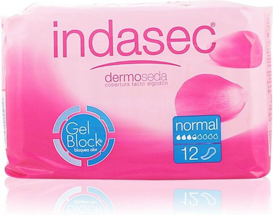 Indasec Dermoseda Normal Women's Incontinence Pad Normal Flow 3.5 Drops 12pcs