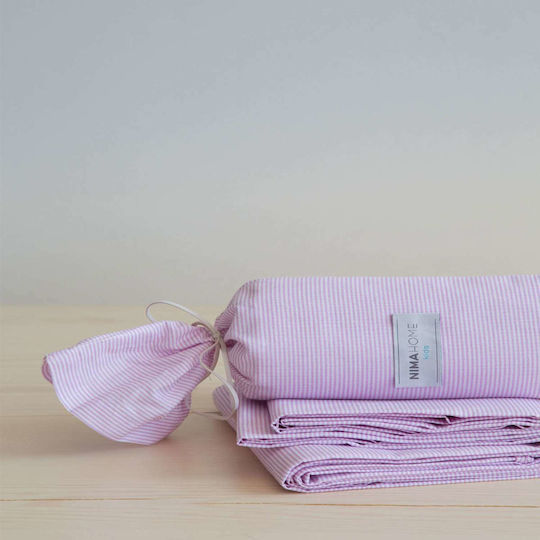 Nima Sheet Single Cotton Flip Flap Lilac 170x255cm