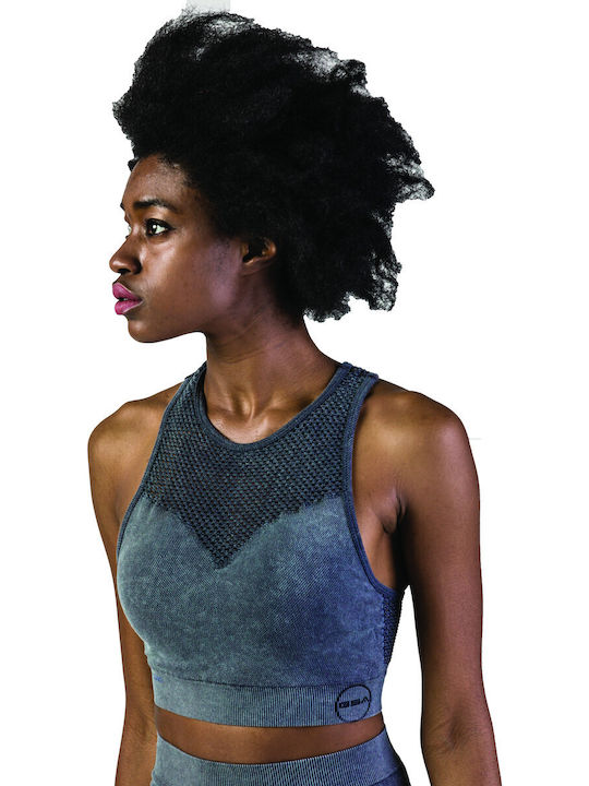 Hydro Seamless 17-28130 Women's Athletic Sports Bra Charcoal