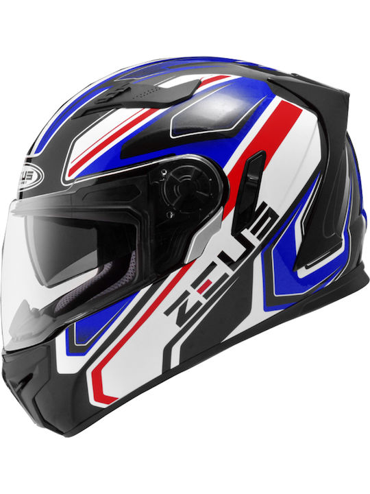 Zeus ZS-813 Full Face Helmet with Sun Visor ECE 22.05 1580gr Black/Blue