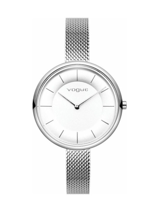 Vogue Pop Watch with Silver Metal Bracelet