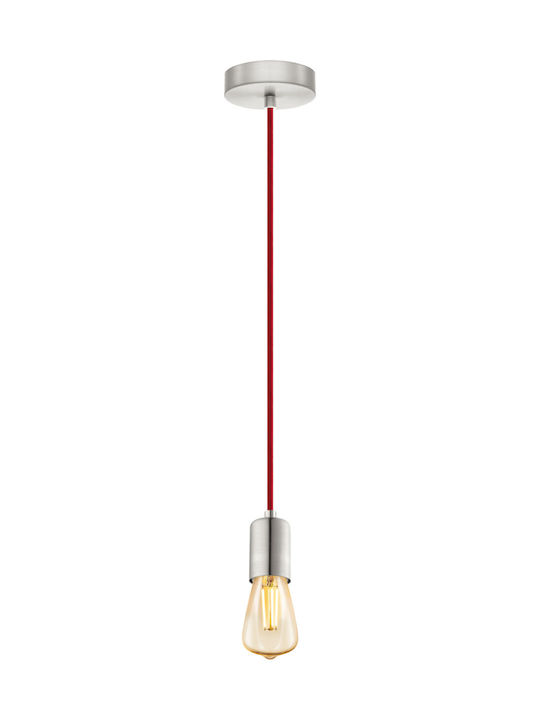 Eglo Yorth Pendant Light Suspension for Socket E27 Red