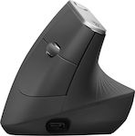 Logitech MX Vertical Ασύρματο & Ενσύρματο Εργονομικό Bluetooth Ποντίκι Μαύρο