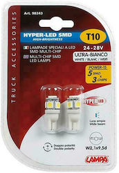 Lampa Λάμπες 45 Led SMD T15 LED 6500K Ψυχρό Λευκό 12-18V 2τμχ